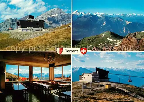 AK / Ansichtskarte Torrent Tourengebiet Bergstation Luftseilbahn Restaurant Rinderhuette Alpenpanorama Torrent