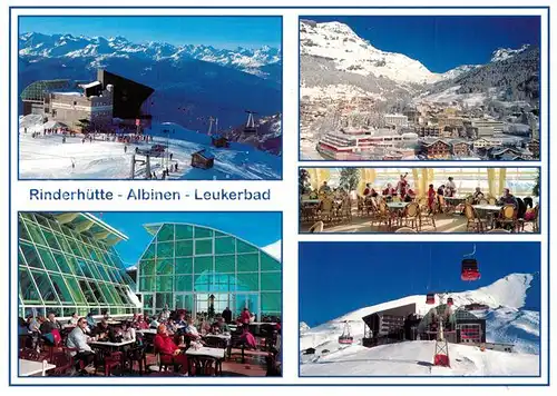 AK / Ansichtskarte Leukerbad Rinderhuette Torrentalp Berghotel Restaurant Bergbahn Gemmipass Alpenpanorama Leukerbad