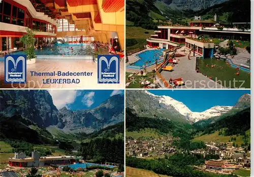 AK / Ansichtskarte Leukerbad Thermal Badecenter Gesamtansicht mit Alpenpanorama Gemmipass Leukerbad