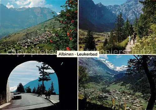 AK / Ansichtskarte Albinen_VS Gesamtansicht mit Alpenpanorama Gemmiwand Tunnel Albinen_VS