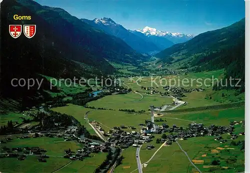 AK / Ansichtskarte Obergoms Panorama Blick gegen Weisshorn Walliser Alpen Obergoms