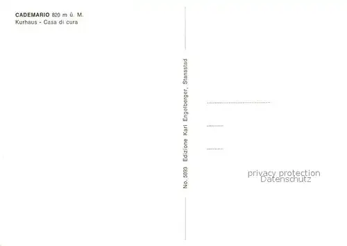 AK / Ansichtskarte Cademario Kurhaus Parkanlagen Casa di cura Cademario