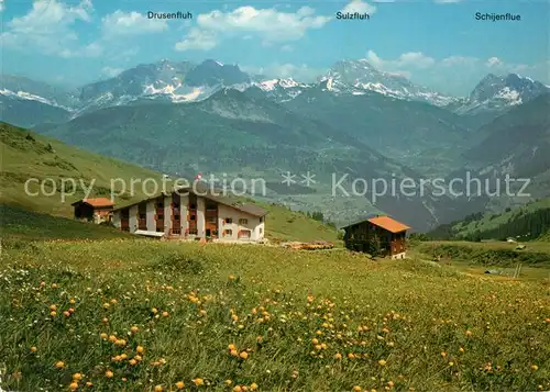 AK / Ansichtskarte Fideris Ski  und Berghaus Arflina Fideriser Heuberge Landschaftspanorama Alpen Fideris