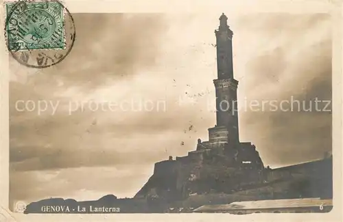 AK / Ansichtskarte Genova_Genua_Liguria La Lanterna Genova_Genua_Liguria
