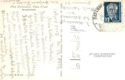 AK / Ansichtskarte Bad_Liebenstein Wandelhalle Bad_Liebenstein