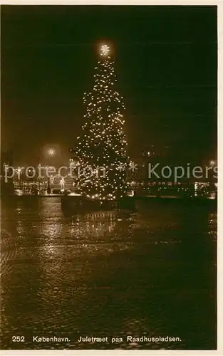AK / Ansichtskarte Kobenhavn Juletraeet Raadhuspladsen  Kobenhavn