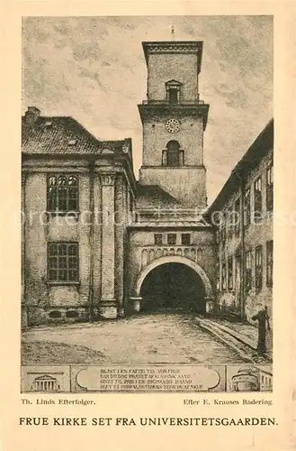 AK / Ansichtskarte Kobenhavn Frue Kirke Universitetsgaarden Kobenhavn