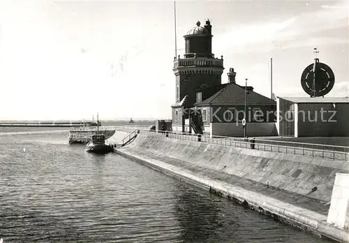 AK / Ansichtskarte Kobenhavn Leuchtturm Hafeneinfahrt Kobenhavn