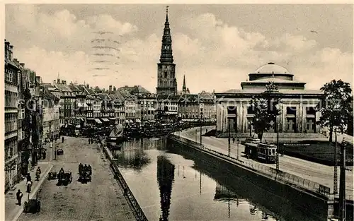 AK / Ansichtskarte Kobenhavn Christiansborg Thorvaldsens Museum Nicolai Turm Kobenhavn