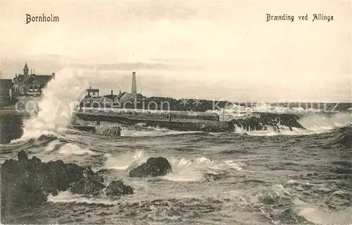 AK / Ansichtskarte Bornholm Branding ved Allinge Bornholm