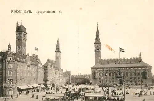 AK / Ansichtskarte Kobenhavn Raadhuspladsen Kobenhavn