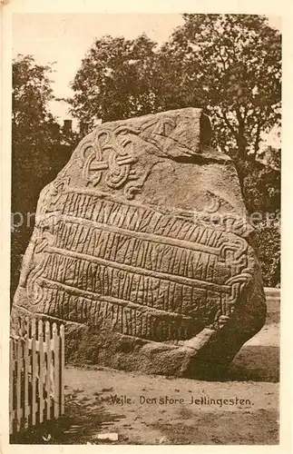 AK / Ansichtskarte Vejle Den store Jetlingesten Vejle