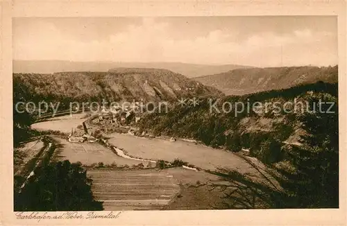 AK / Ansichtskarte Carlshafen_Weser Panorama Carlshafen Weser