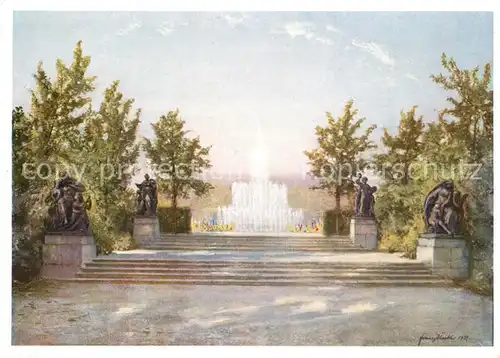 AK / Ansichtskarte Chemnitz Leuchtbrunnen Schillingsche Figuren Schlossteichanlagen Chemnitz