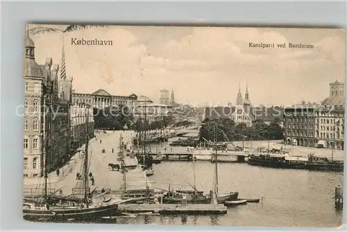 AK / Ansichtskarte Kobenhavn Kanalparti ved Borsbroen Kobenhavn