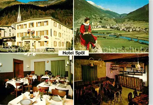 AK / Ansichtskarte Zernez_GR Hotel Restaurant Spoel Landschaftspanorama Alpen Zernez_GR