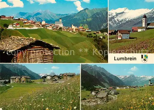 AK / Ansichtskarte Lumbrein Ortsansichten Bergwiesen Alpenpanorama Lumbrein