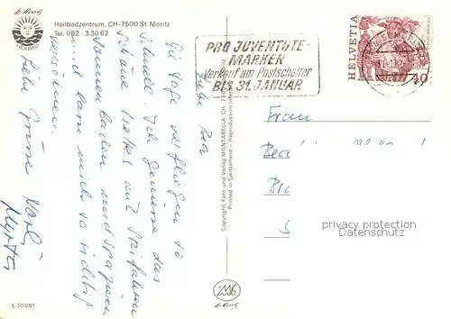 AK / Ansichtskarte St_Moritz_GR Heilbadzentrum Wintersportplatz Alpen St_Moritz_GR