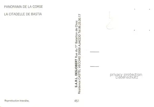 AK / Ansichtskarte Bastia La Citadelle vue aerienne Bastia