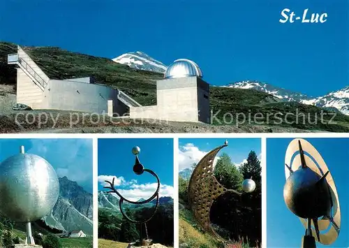 AK / Ansichtskarte St_Luc Observatoire FXB et le Chemin des planetes Jupiter Mercure la Terre Saturne St_Luc