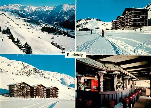AK / Ansichtskarte Riederalp Hotel Valaisia Ferienwohnungen Restaurant Art Furrer Stube Wintersportplatz Alpen Riederalp