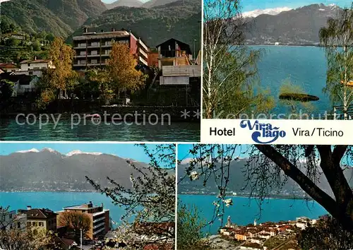 AK / Ansichtskarte Vira_Gambarogno Albergo Viralago Lago Maggiore Alpen Vira Gambarogno