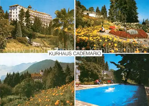 AK / Ansichtskarte Cademario Casa di cura Kurhaus Kurgarten Swimming Pool Alpen Cademario