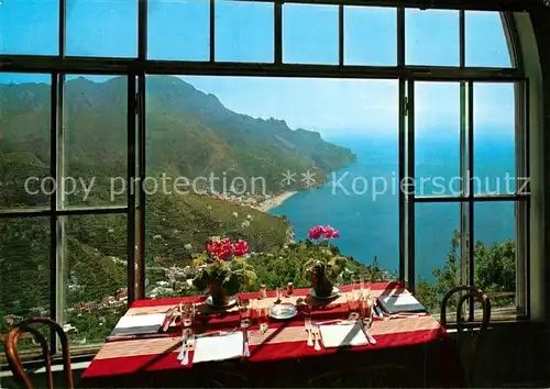 AK / Ansichtskarte Ravello Hotel Palumbo veduta dal Ristorante Kueste Meerblick Ravello