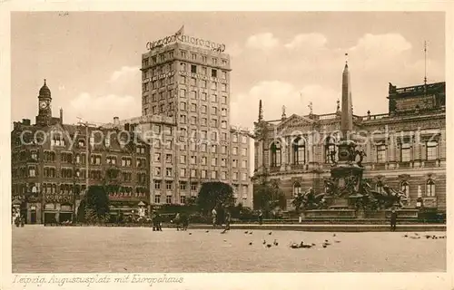 AK / Ansichtskarte Leipzig Augustusplatz Europahaus Leipzig