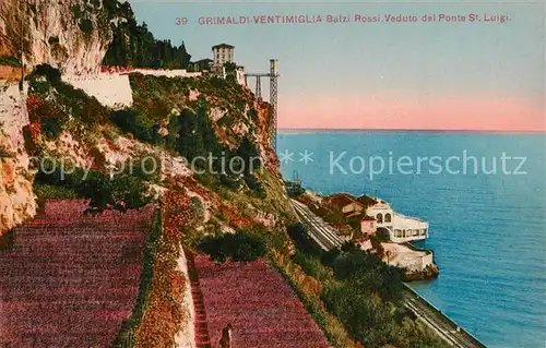 AK / Ansichtskarte Grimaldi_di_Ventimiglia Balzi Rossi Veduto del Ponte Saint Luigi Grimaldi_di_Ventimiglia