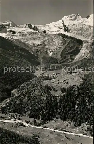 AK / Ansichtskarte Saas Fee Alphubel Feegletscher Saas Fee