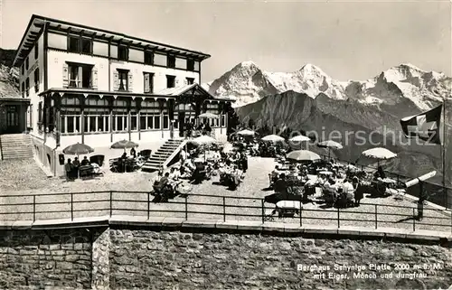 AK / Ansichtskarte Schynige_Platte Berghaus Eiger Moench Jungfrau Schynige_Platte