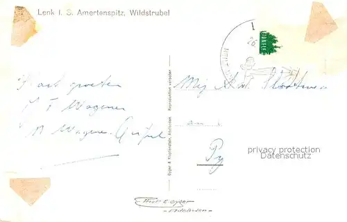 AK / Ansichtskarte Lenk_Simmental Amertenspitz Lenk Simmental