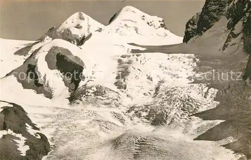 AK / Ansichtskarte Gornergrat_Zermatt Pollux Castor Schwaerzegletscher  Gornergrat Zermatt
