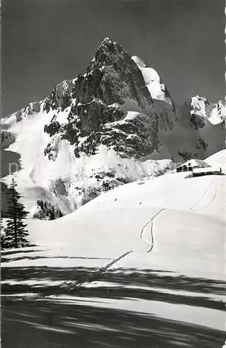 AK / Ansichtskarte Gummfluh Winterlandschaft Gummfluh