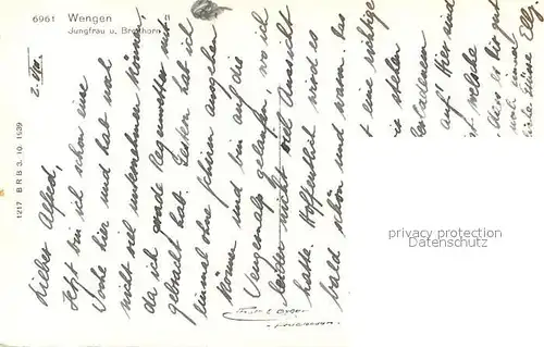AK / Ansichtskarte Wengen_BE Jungfrau Breithorn Wengen_BE