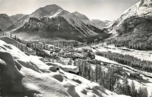 AK / Ansichtskarte Pontresina Winterlandschaft Pontresina