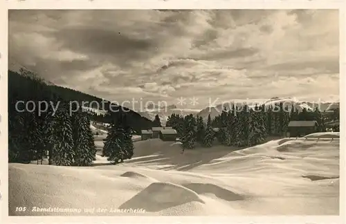 AK / Ansichtskarte Lenzerheide_GR Abendstimmung Winter Lenzerheide GR