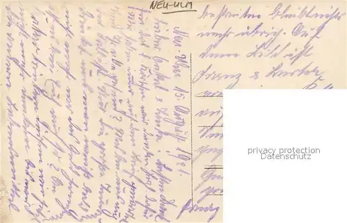 AK / Ansichtskarte Neu Ulm Wohnhaus Kind mit Vater Neu Ulm