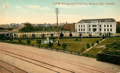 AK / Ansichtskarte Kenora CPR Station and YMCA Kenora