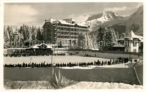 AK / Ansichtskarte Arosa_GR Hotel Valsana Eislaufbahn Arosa_GR