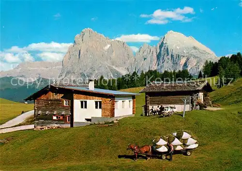 AK / Ansichtskarte Seiser_Alm Albergo Urthaler Alm Bergbauer Dolomiten Seiser_Alm