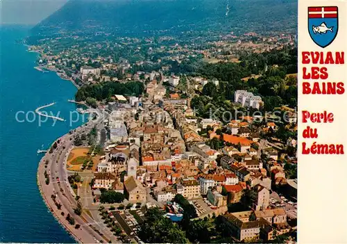 AK / Ansichtskarte Evian les Bains_Haute_Savoie Perle du Leman vue aerienne Evian les Bains_Haute
