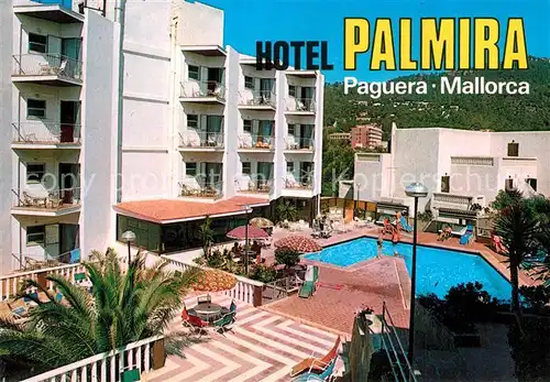 AK / Ansichtskarte Paguera_Mallorca_Islas_Baleares Hotel Palmira Piscina Paguera_Mallorca