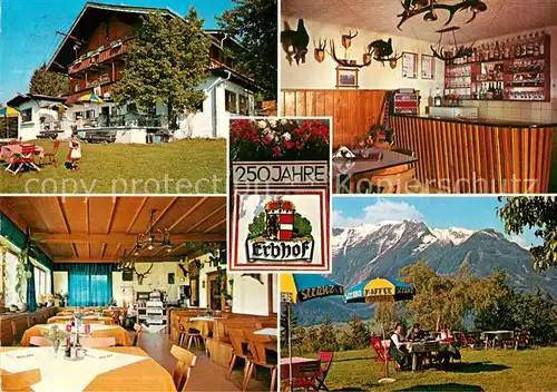 AK / Ansichtskarte Neukirchen_Grossvenediger Gasthof Erbhof Koechl Gaststube Garten Alpenblick Neukirchen Grossvenediger