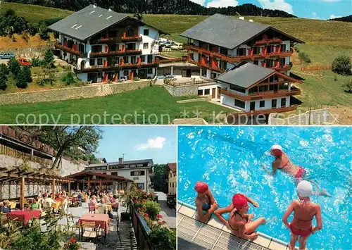 AK / Ansichtskarte Barbian Gasthof Traube mit Gaestehaus Restaurant Terrasse Swimming Pool Barbian