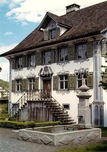 AK / Ansichtskarte Eschenbach_SG Kusterhaus Brunnen Heimatschutz Eschenbach SG