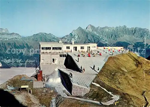 AK / Ansichtskarte Flumserberge Bergstation der Kabinenbahn Tannenbodenalp Maschgachamm Bergrestaurant Alpenpanorama Flumserberge