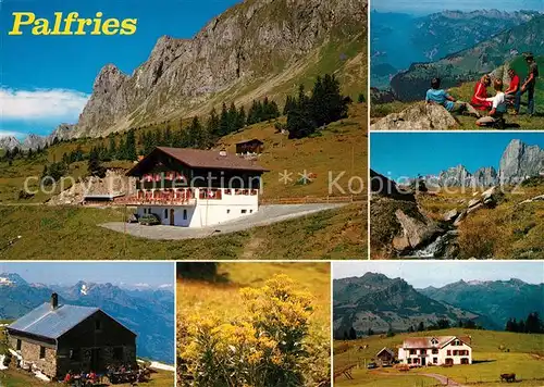 AK / Ansichtskarte Azmoos Berghaus Palfries Bergwandern Bergwiesen Alpenpanorama Azmoos