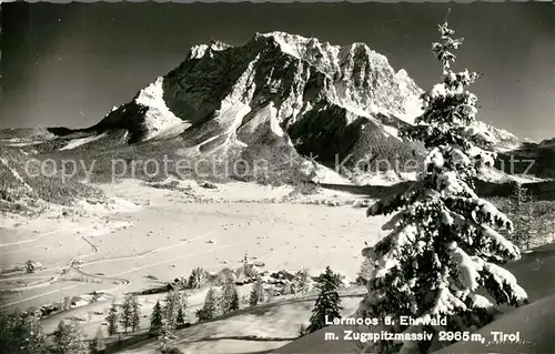 AK / Ansichtskarte Zugspitze Panorama Lermoos Ehrwald Winteraufnahme Zugspitze